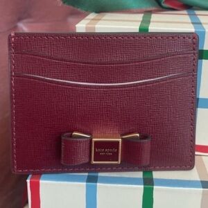 Kate Spade New York Morgan Bow Leather Card Holder (NWT)